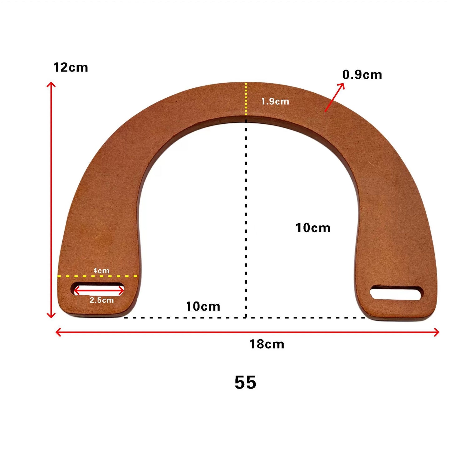 Manico della borsa di legno